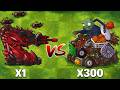 PVZ 1 Fusion 2.8 Challenge!! 300 Plants Fusion VS 300 Obsidian Gargantuar - Who Will Win?