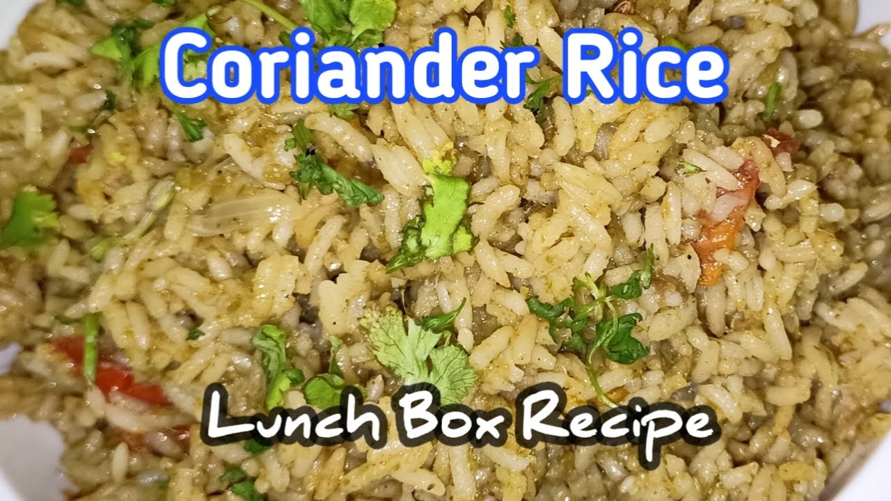 Malli Rice Coriander Rice | Lunch Box Recipe | Malli Rice in Tamil | Rekha's ...