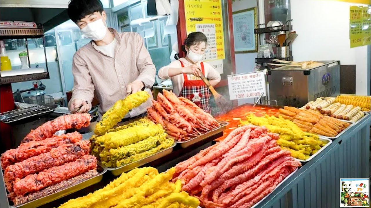 КОРЕЙСКАЯ Уличная Еда / Тушеные СВИНЫЕ Рысаки, ТОСТЫ с Яйцом и Сыром ...