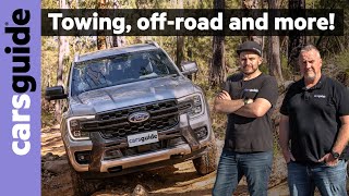 2023 Ford Ranger V6 Wildtrak 4WD detailed review: Pickup test (towing, 4x4 offroad, fuel use) 4K