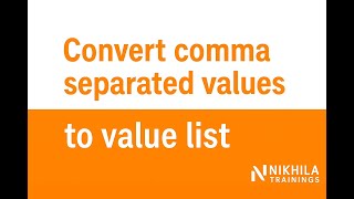 Challenging Task: Convert CSV to ValueList in Pega| whats app:8019256326 | NikhilaTraining.com
