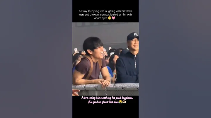 Taehyung was laughing, the way Joon was looked at him with adore eyes..🥹🩷 #bts #v #trending #shorts