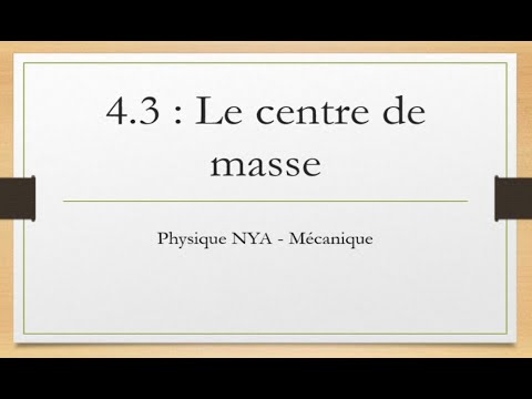 Vidéo: Comment Trouver Votre Centre De Masse