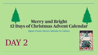 Merry and bright 12 days of Christmas Jigsaw Advent Calander by Galison Day 2 #vlogmas