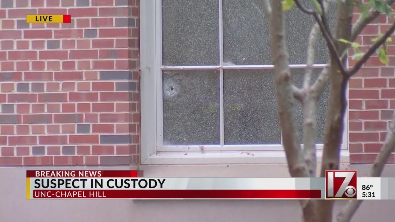 VIDEO: Bullet hole, UNC students exit Caudill Labs where 1 shot dead