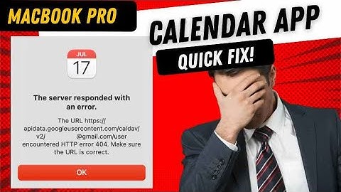 Macbook Pro Calendar server responded with an error glitch. Quick Fix!!!