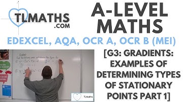 A-Level Maths: G3-13 [Gradients: Examples of Determining Types of Stationary Points Part 1]