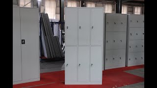 Folding 6 door locker ---  Assembly video