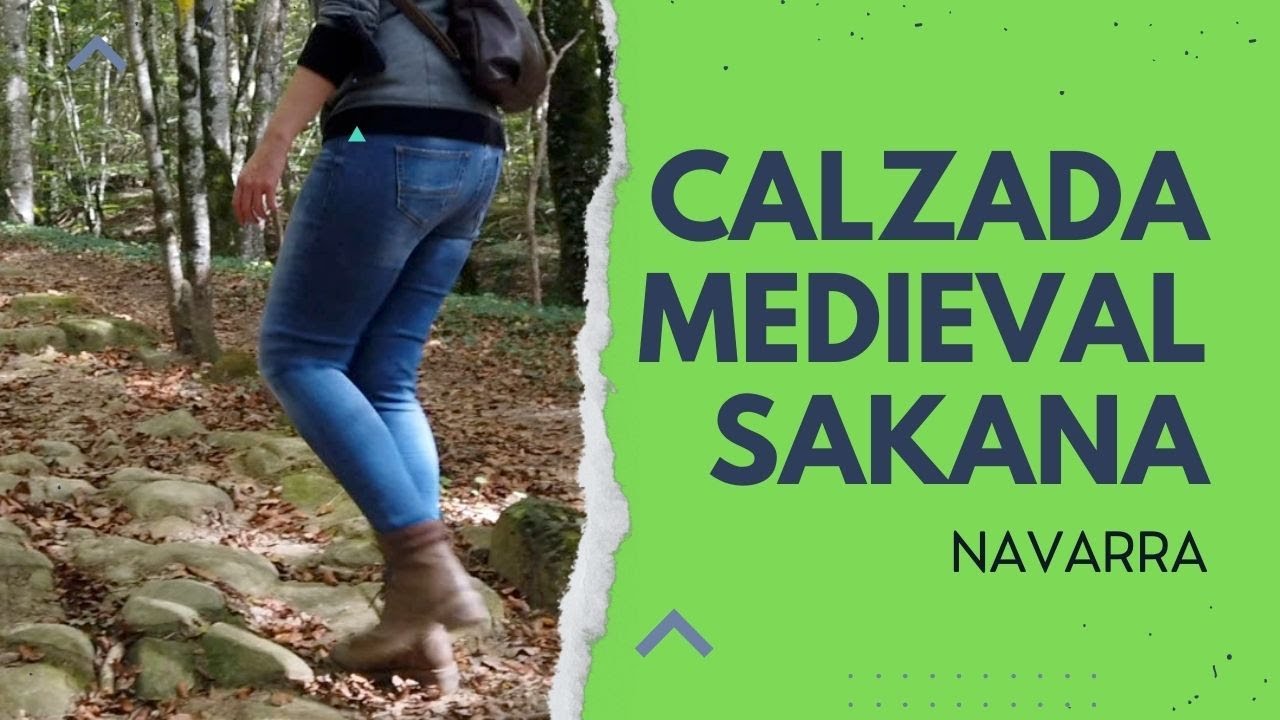 Calzada medieval de Bernoa a su paso por Sakana (Navarra)