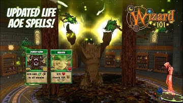 Wizard101: UPDATED LIFE AOE SPELLS! - Spring 2021 Test Realm