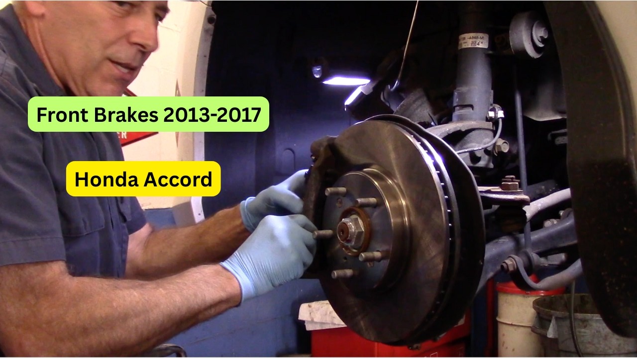How To Replace Front brakes 2013-2017 Honda Accord - YouTube
