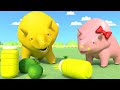 Обучающий мультфильм -  Учим цвета - Дино и Дина делают разноцветное варенье - Динозаврик Дино 👶