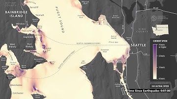 Tsunami current velocity simulation for Seattle–Bainbridge Island, Wash.