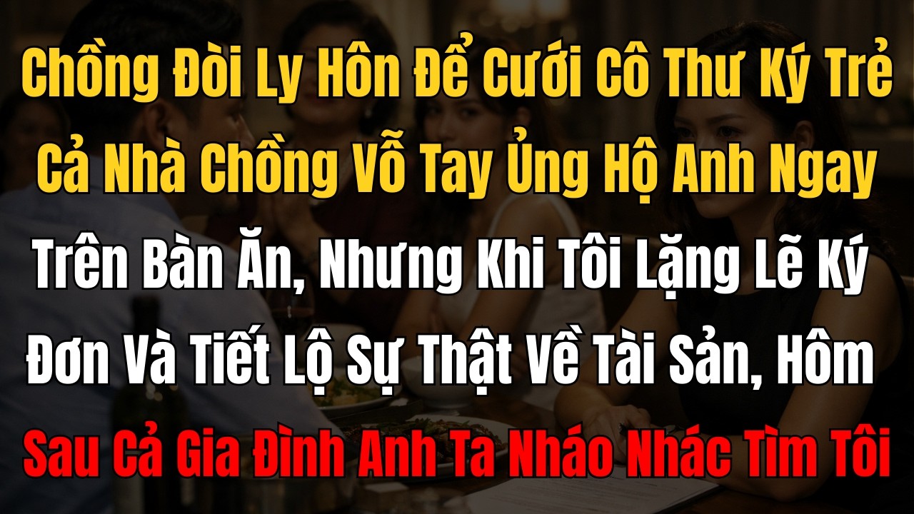 Chồng Đòi Ly Hôn Để Cưới Thư Ký Trẻ, Cả Nhà Chồng Vỗ Tay ủng Hộ Không Ngờ Vợ Nắm 80% Cổ Phần Công Ty
