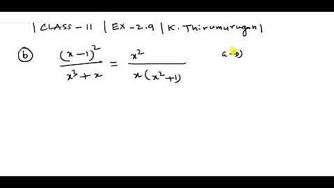Class 11|EX-2.9|Q.no-6|Partial Fractions| Alternative Solution| Basic Algebra| |K.Thirumurugan