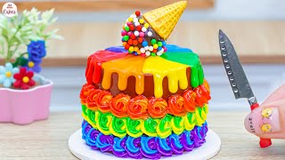 Special Rainbow Buttercream Cake🌈1000+ Miniature Rainbow Cake Recipe🌞Best Of Rainbow Cake Ideas