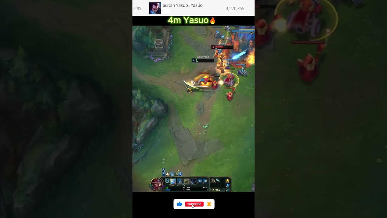4m Yasuo🔥  #leagueoflegends