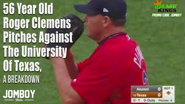 56 Year Old Roger Clemens pitches against the Univ...