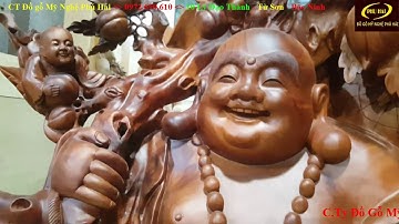 [ Cận Cảnh ] Phật Di Lặc Gỗ Xá Xị SIÊU KHỦNG 2,25m x1,30m (Gù Hương) Giá Hơn 100 Triệu Của Đại Gia