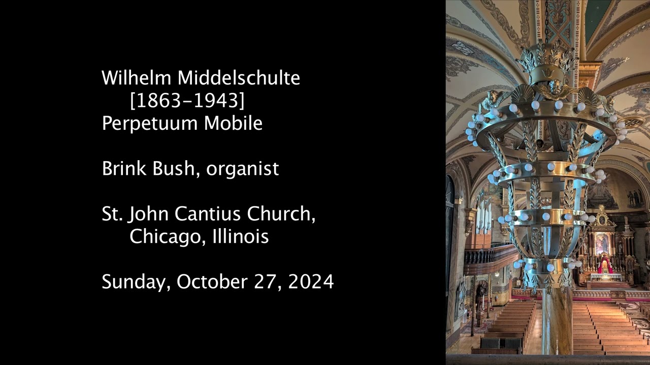 Brink Bush performs Perpetuum Mobile by Wilhelm Middelschulte
