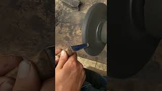 Sharpening a Hoof Knife on a Buffing Wheel
