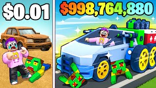 картинка: МЫ ДОСТИГЛИ МАКСИМАЛЬНОГО УРОВНЯ в ROBLOX BUILD A CAR TO KILL ZOMBIES!?