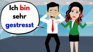 Learn German | I'm very stressed 😥 | Vocabulary and important verbs