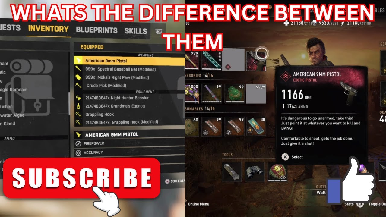 AMERICAN 9 MM PISTOL DYING LIGHT 1 AND 2 DIFFERENCE YouTube american-9-mm-pistol-dying-light-1-and-2-difference-youtube