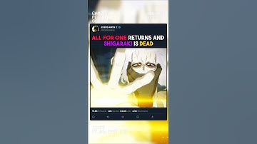 ALL FOR ONE EST DE RETOUR ET SHIGARAKI EST MORT | #myheroacademia #edit #amv #mha #anime #mangaedit