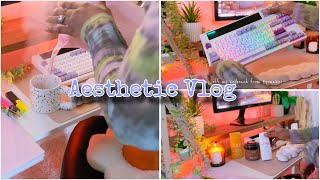 Day in my life || work from home || Aesthetic and Minimalist Workspace Vlog