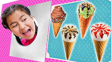 Jannie and Lyndon Kids Selling Ice Cream Pretend Play Funny Stories about Ice Cream