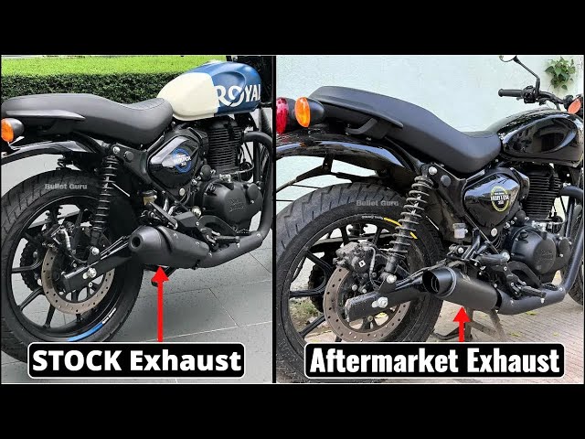 Royal Enfield Hunter 350 Stock Exhaust Vs Aftermarket Exhaust Sound class=