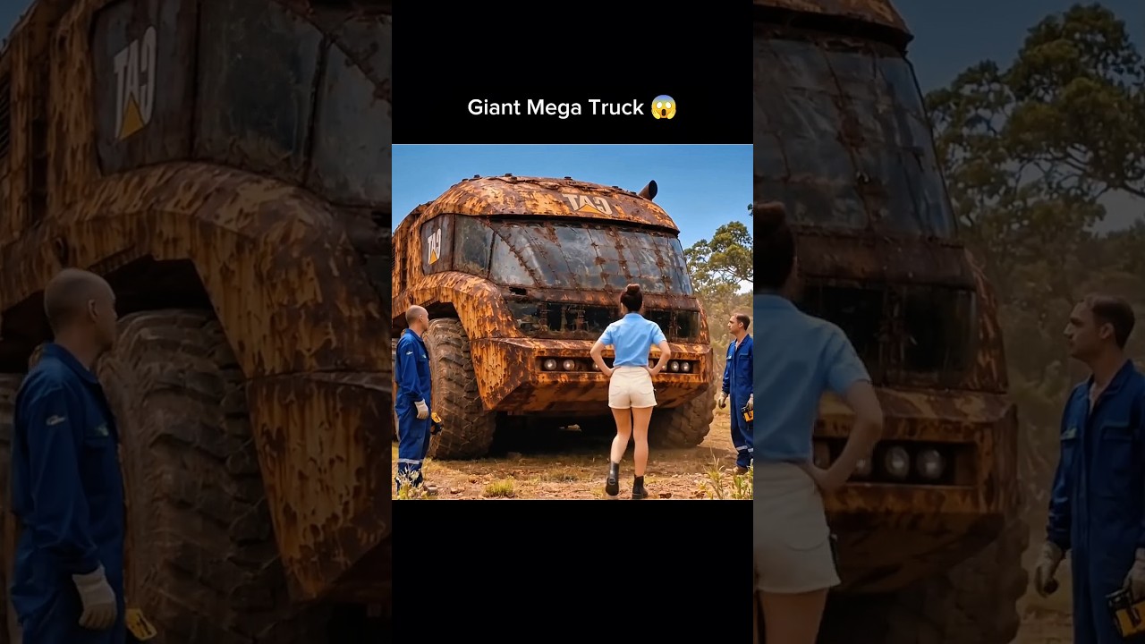 Restoring a Giant Rusted Mega Truck 😱 #truck #restoration #asmr #shorts