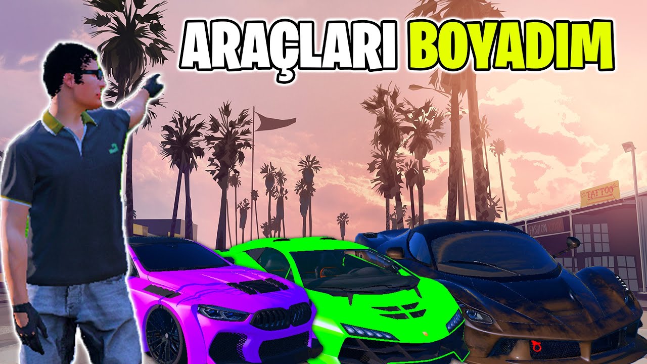 Fivem Hile İle Oyuncuların Arabasını Rengarenk Yapıp Trolledim (Fivem Hile Troll)