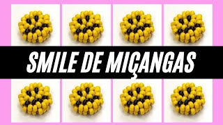 Emoji Smile para Colar de Miçangas Passo a Passo (DIY Beaded Smile Necklace)