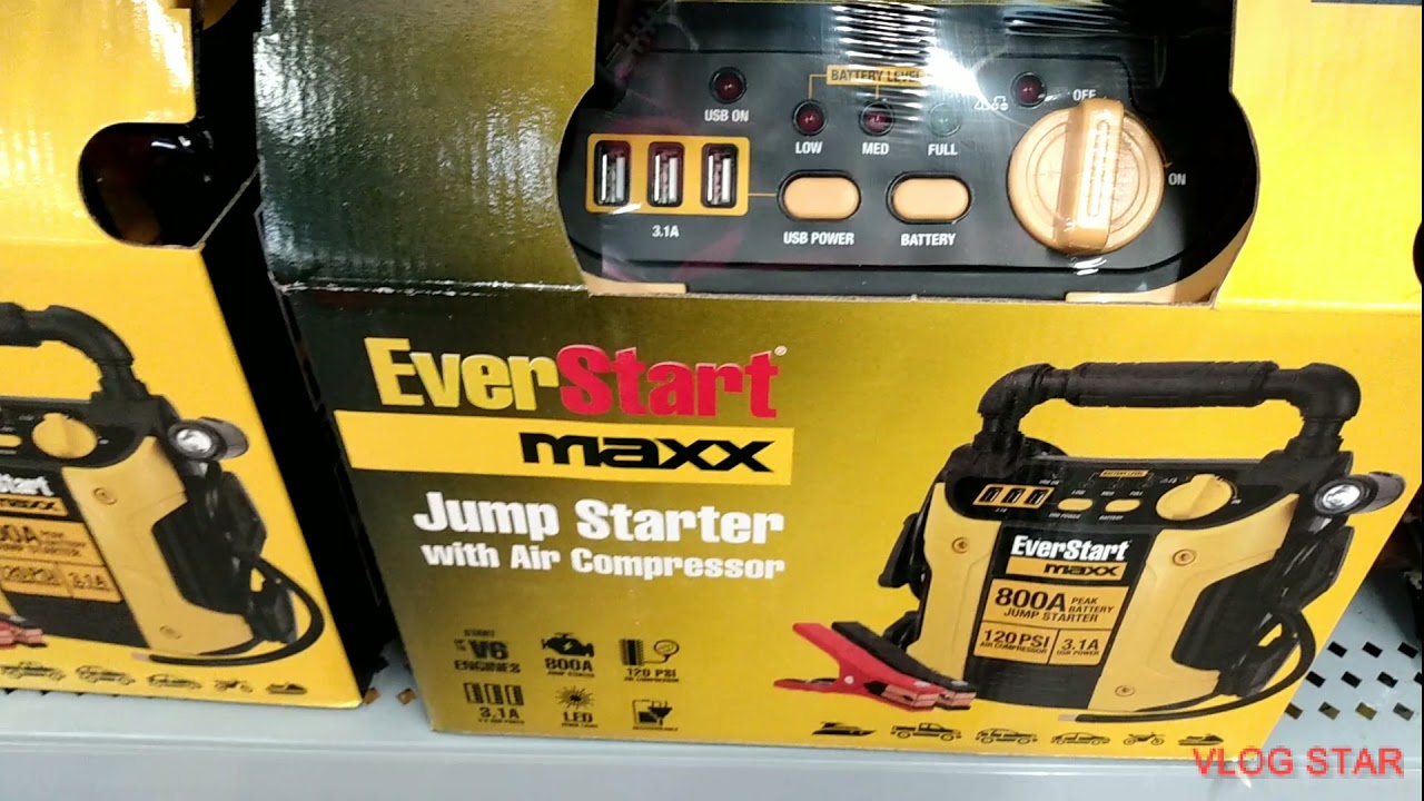 EverStart Maxx 800 Peak Amp Jump Starter with 120 PSI Compressor