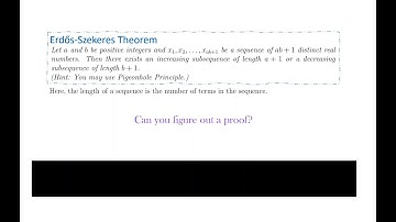 A Maths proof I wished I knew earlier!! Erdos-Szekeres Theorem using Pigeonhole Principle