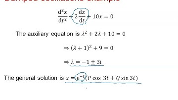 Edexcel Core Pure: Second order differential equations 3-2