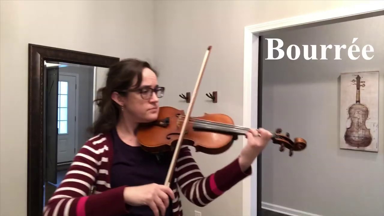 Bourrée Suzuki Violin Book 2 play along YouTube