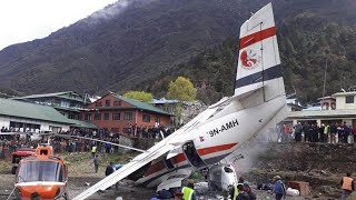 CCTV मा रेकर्ड भएको भिडियो |  Lukla Airport Summit Air LET-410 Collide with Manang air and Shree Air
