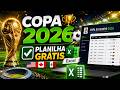 Planilha Copa do Mundo 2026 Excel: Baixe grátis e acompanhe tudo!