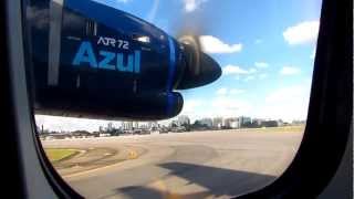 Taxi and take off fom São Paulo (Congonhas) - ATR 72 Azul Linhas Aéreas