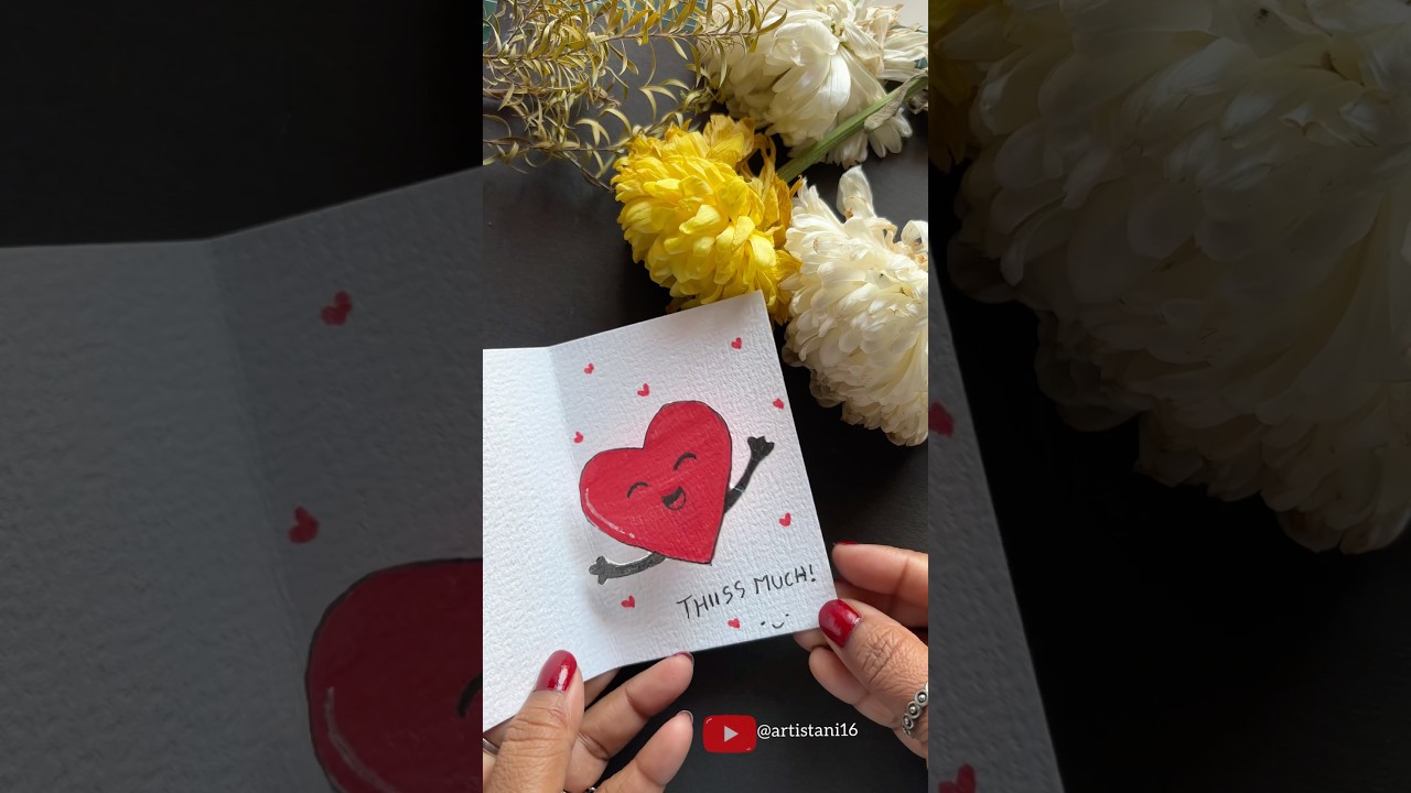 Милая открытка своими руками ко Дню святого Валентина 