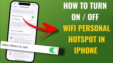 How To Turn On / Off Wifi Personal Hotspot In Apple Iphone | English
