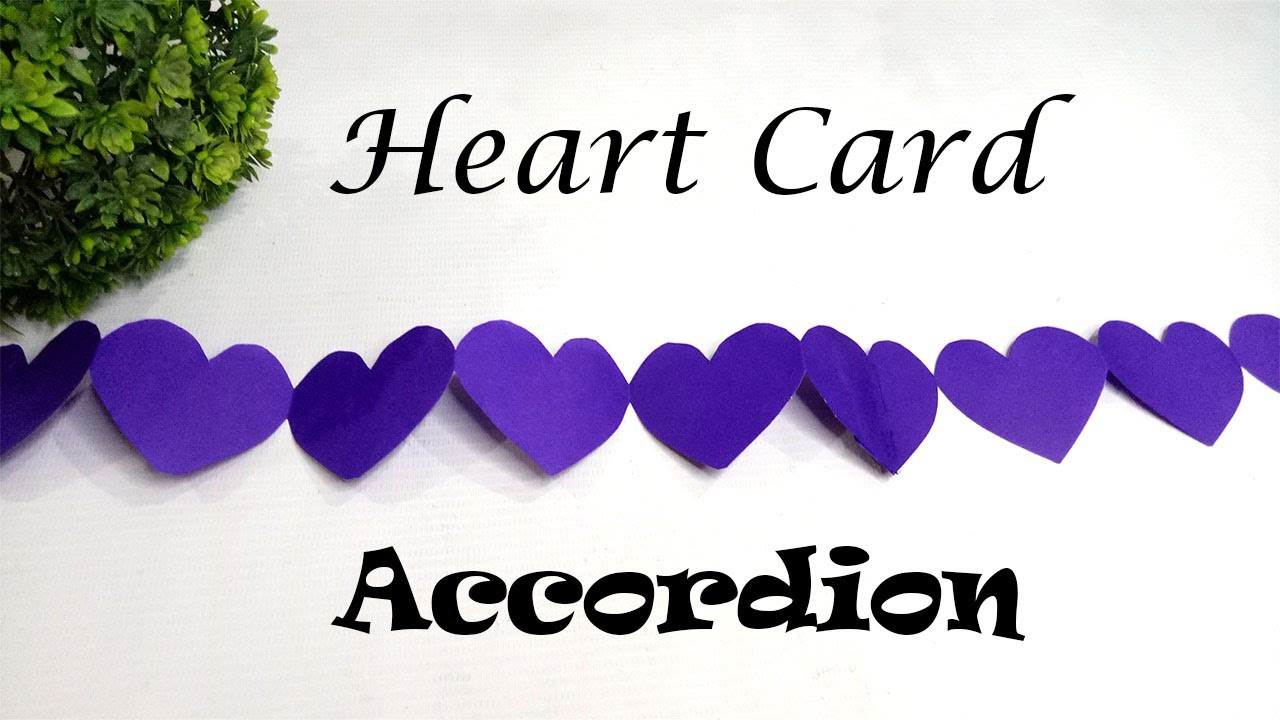 How to make heart card accordion 3D accordion heart card accodion