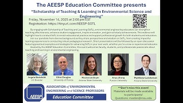 AEESP Education Committee: Scholarship of Teaching & Learning Webinar - Nov. 14, 2025