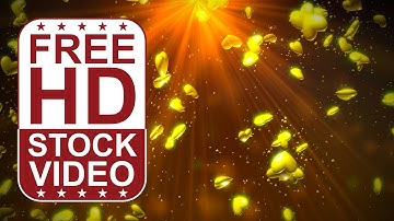 Free Stock Videos – abstract animated 3D gold hearts spinning and falling slowly