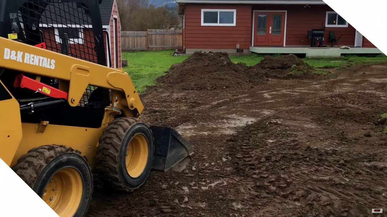 Grading The Yard With Cat Skid Steer You Grading The Yard With Cat Skid Steer
