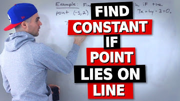QMS 110 - Find Constant if Point lies on Line - Ryerson University