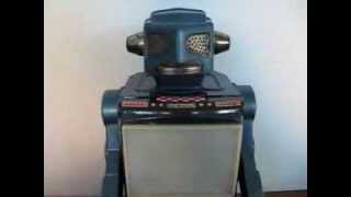 60`s HORIKAWA SH TIN BAT/OP VIDEO TELEVISION ROBOT FIRST VERSION WORKS JAPAN
A VINTAGE TIN BATTERY OPERATED TIN VIDEO TELEVISION ROBOT , MADE IN JAPAN BY HORIKAWA TOYS (S.H), IN VERY GOOD USED CONDITION AND WORKING VERY WELL, WALKS FORWARDS, AND SHOWS A MOVIE IN HIS CHEST. THIS ROBOT IS THE FIRST VERSION, IN CONTRADISTINCTION TO THE OTHER VIDEO ROBOT THIS ONE HAS BELOW THE SCREEN THE WORD *VIDEO*, BESIDES THE BLUE COLOR IS A LITTLE MORE DARKER (MAINLY IN FRONT AROUND THE SCREEN) AND THE LITHOGRAPHY DRAWING ARE DIFFERENT. AS YOU CAN SEE IN THE PHOTOS ROBOT HAS SOME MINOR SCRATCHES (MAINLY IN THE BATTERY COVER), PAINT LOSS. BATTERY COMPARTMENT IS IN GOOD CONDITION BUT A SMALL PART OF THE UPPER CONTACT IS MISSING (BROKEN), BUT THAT NOT AFFECT THE NORMAL OPERATION OF THE ROBOT AND WHEN YOU PUT BATTERIES, THEY ADJUST WELL IN THE COMPARTMENT (SEE PHOTO) , THE CHROME IN THE ANTENNAS ARE A LITTLE OPAQUES, ROBOT IS MADE OF TIN AND PLASTIC 60`s HORIKAWA SH TIN BAT/OP VIDEO TELEVISION ROBOT FIRST VERSION WORKS JAPAN